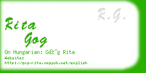 rita gog business card